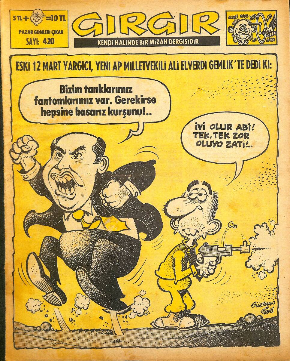 Gırgır Mizah Dergisi 24 Ağustos 1980 Sayı : 420 NDR97704 - 1