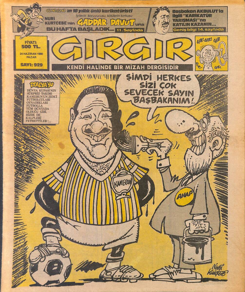 Gırgır Mizah Dergisi 24 Haziran 1990 Sayı: 929 NDR97853 - 1
