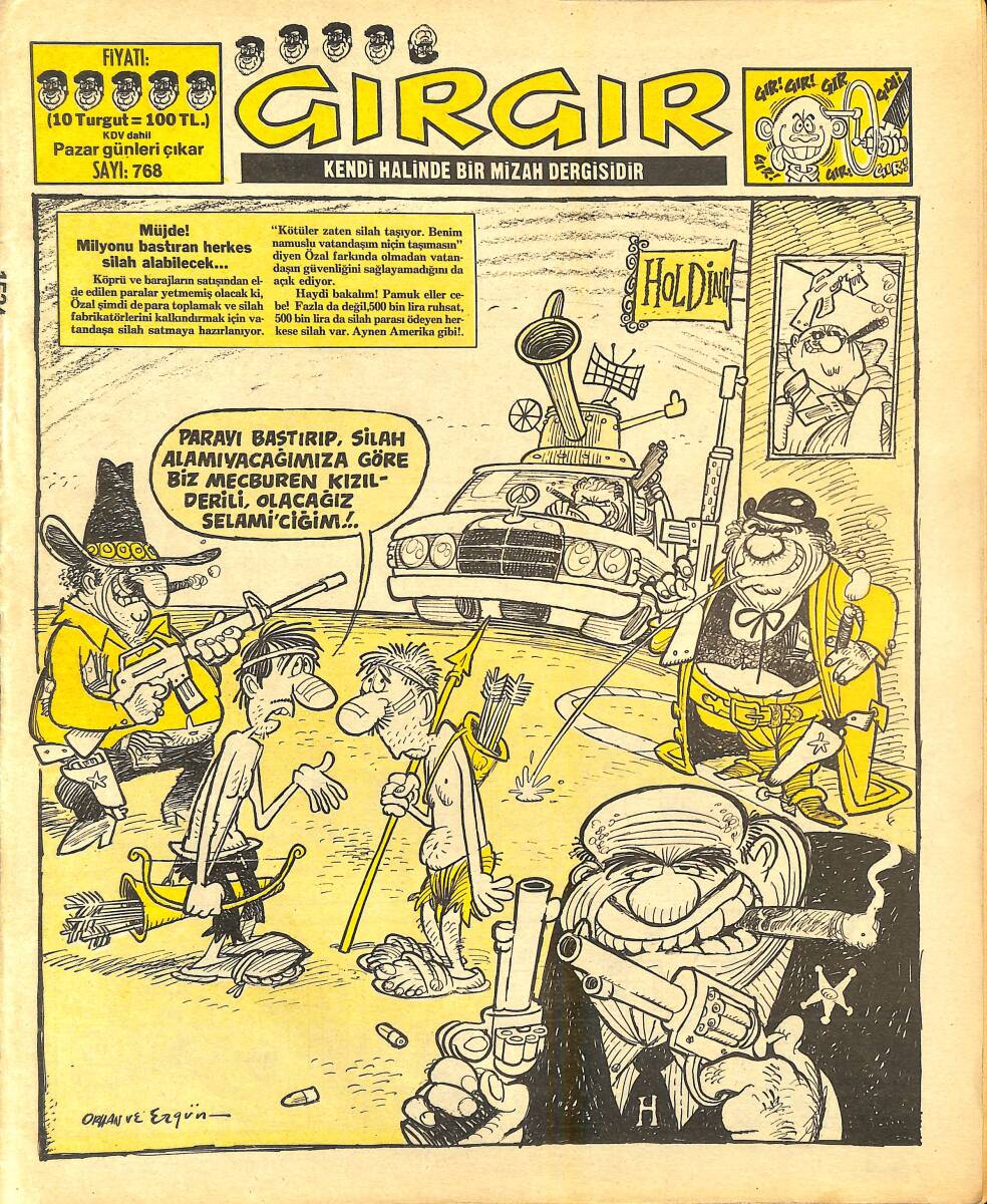 Gırgır Mizah Dergisi 24 Mayıs 1987 Sayı : 768 NDR97005 - 1