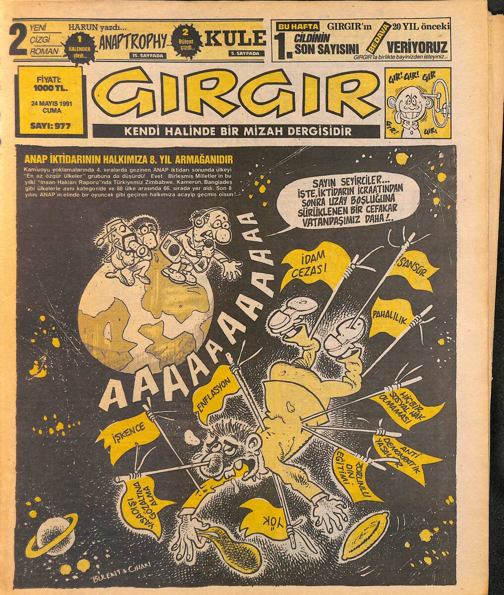 Gırgır Mizah Dergisi 24 Mayıs 1991 Sayı: 977 NDR97918 - 1