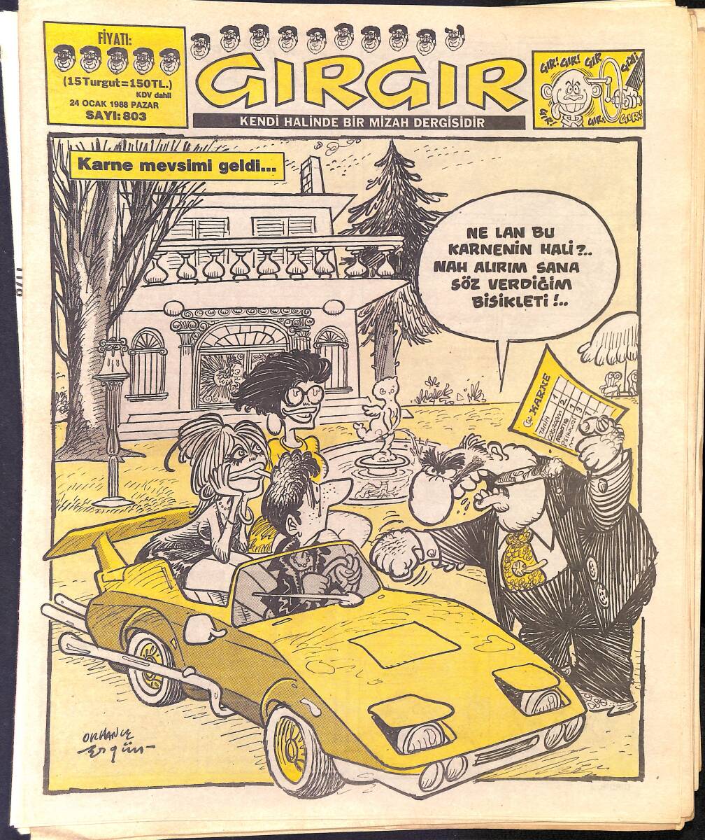 Gırgır Mizah Dergisi 24 Ocak 1988 Sayı : 803 NDR96946 - 1