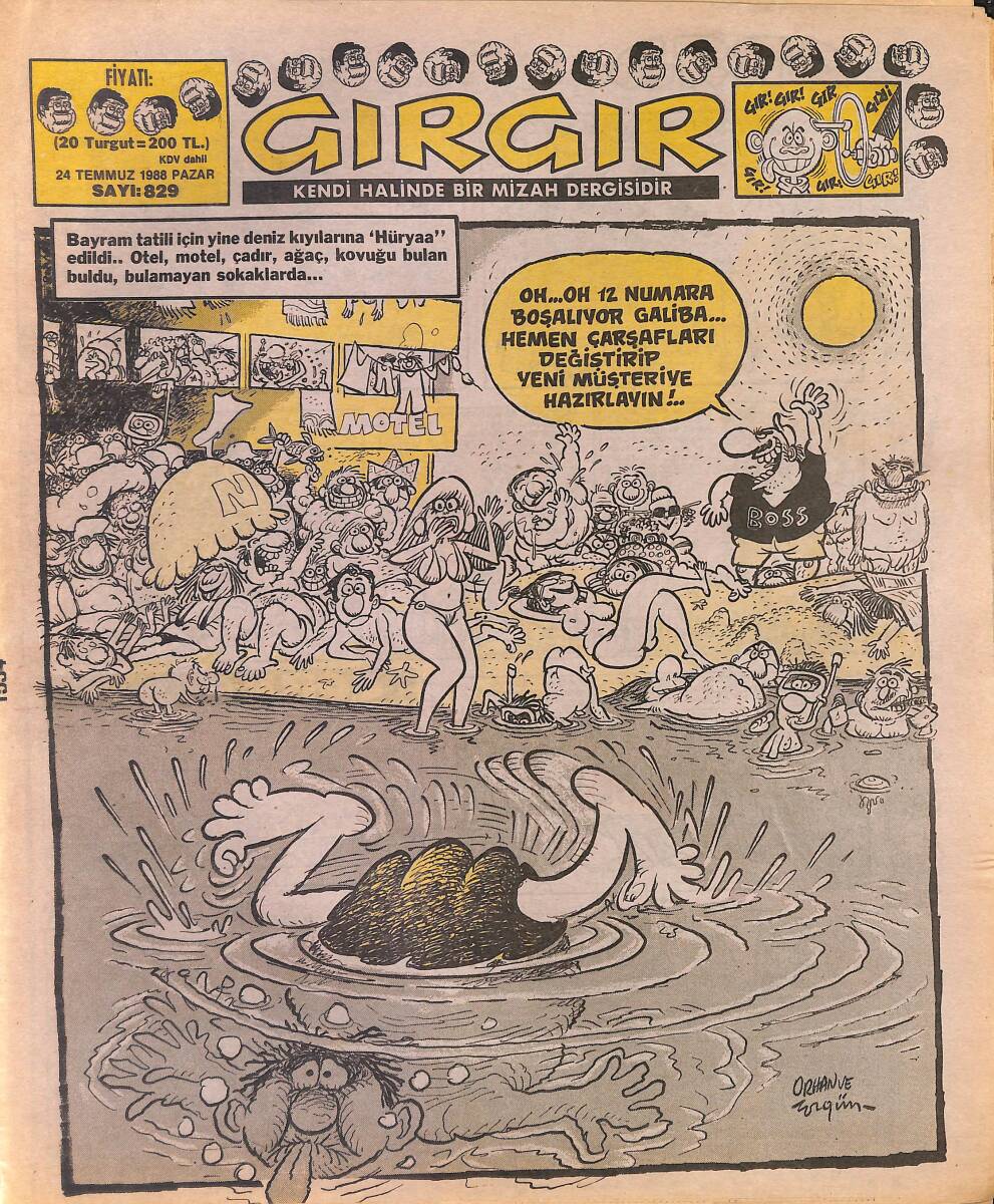 Gırgır Mizah Dergisi 24 Temmuz 1988 Sayı : 829 NDR96920 - 1