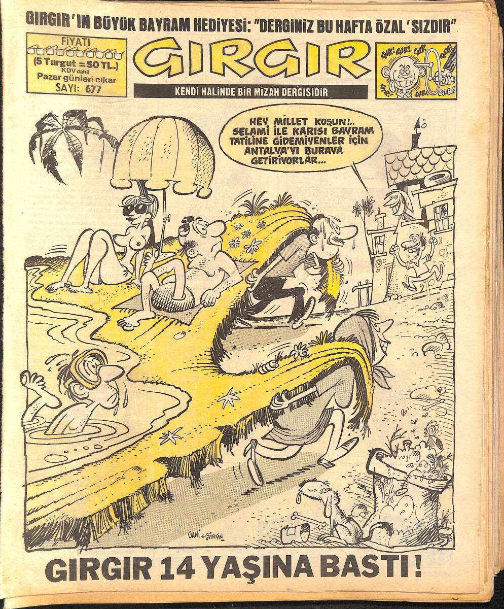 Gırgır Mizah Dergisi 25 Ağustos 1985 Sayı : 677 NDR96582 - 1