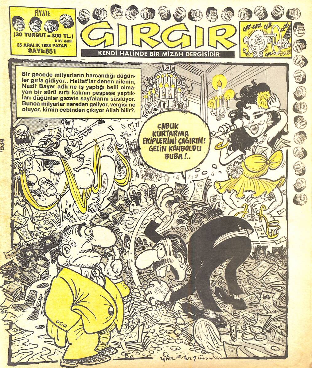 Gırgır Mizah Dergisi 25 Aralık 1988 Sayı : 851 NDR97035 - 1