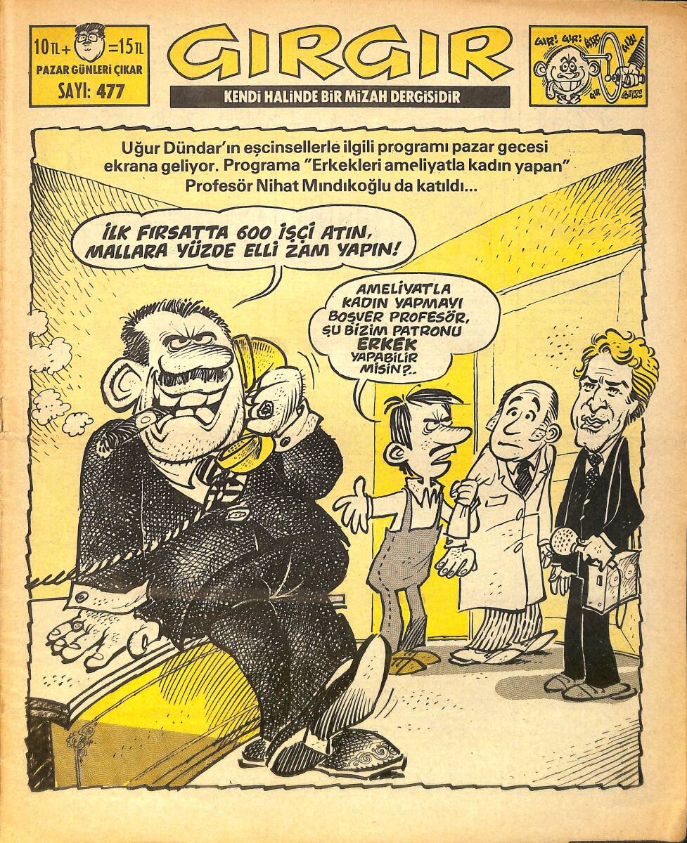 Gırgır Mizah Dergisi 25 Ekim 1981 Sayı : 477 NDR97201 - 1