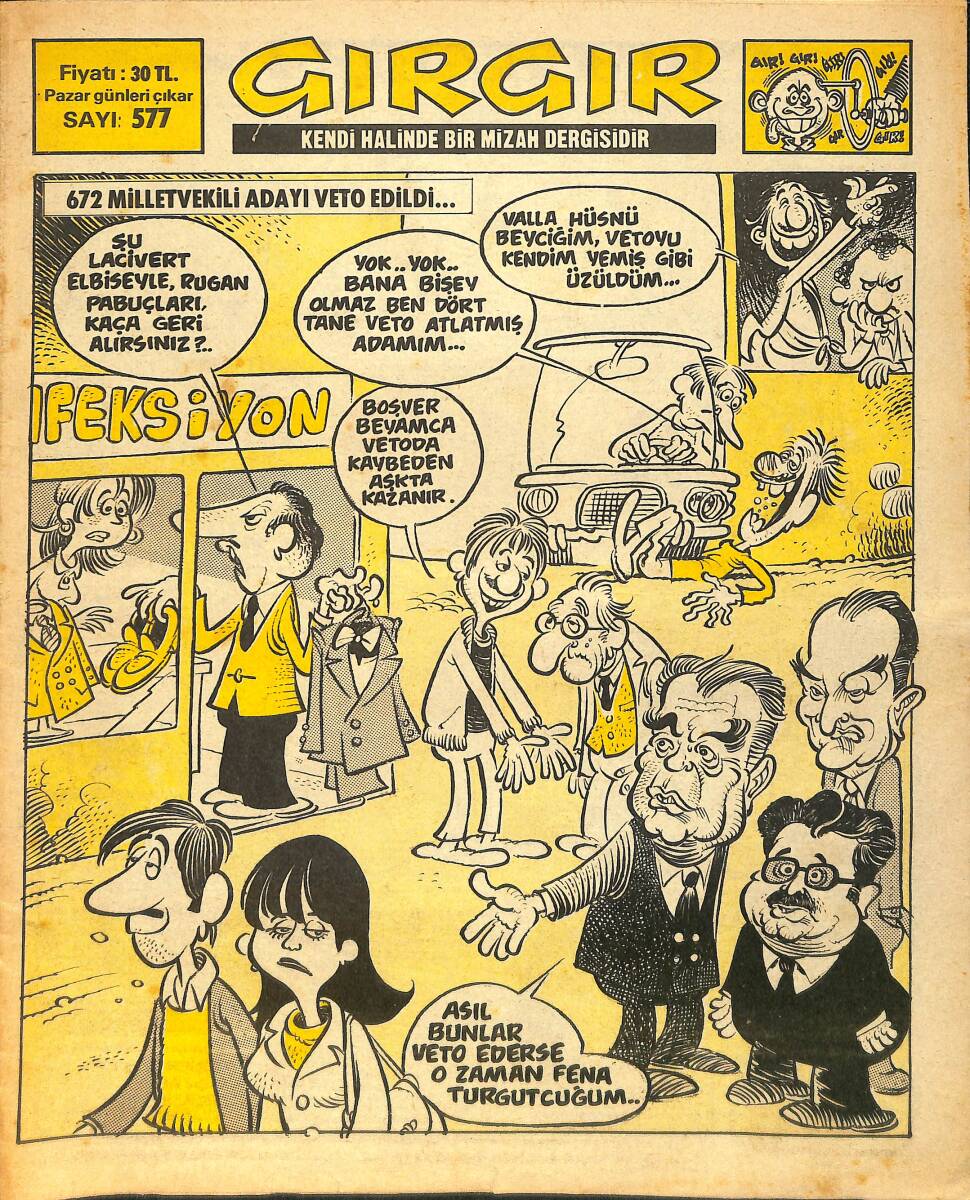 Gırgır Mizah Dergisi 25 Eylül 1983 Sayı : 577 NDR97256 - 1