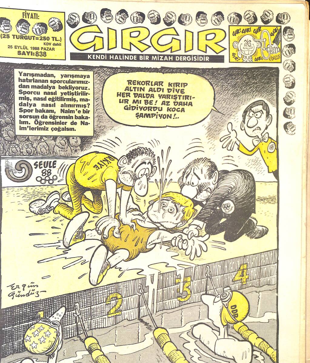 Gırgır Mizah Dergisi 25 Eylül 1988 Sayı : 838 NDR97048 - 1