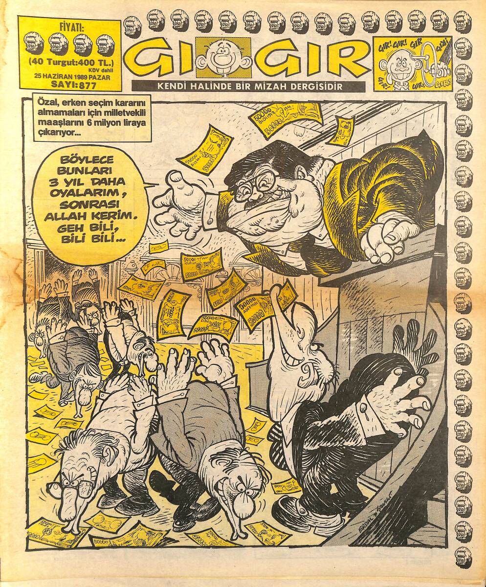 Gırgır Mizah Dergisi 25 Haziran 1989 Sayı : 877 NDR96380 - 1