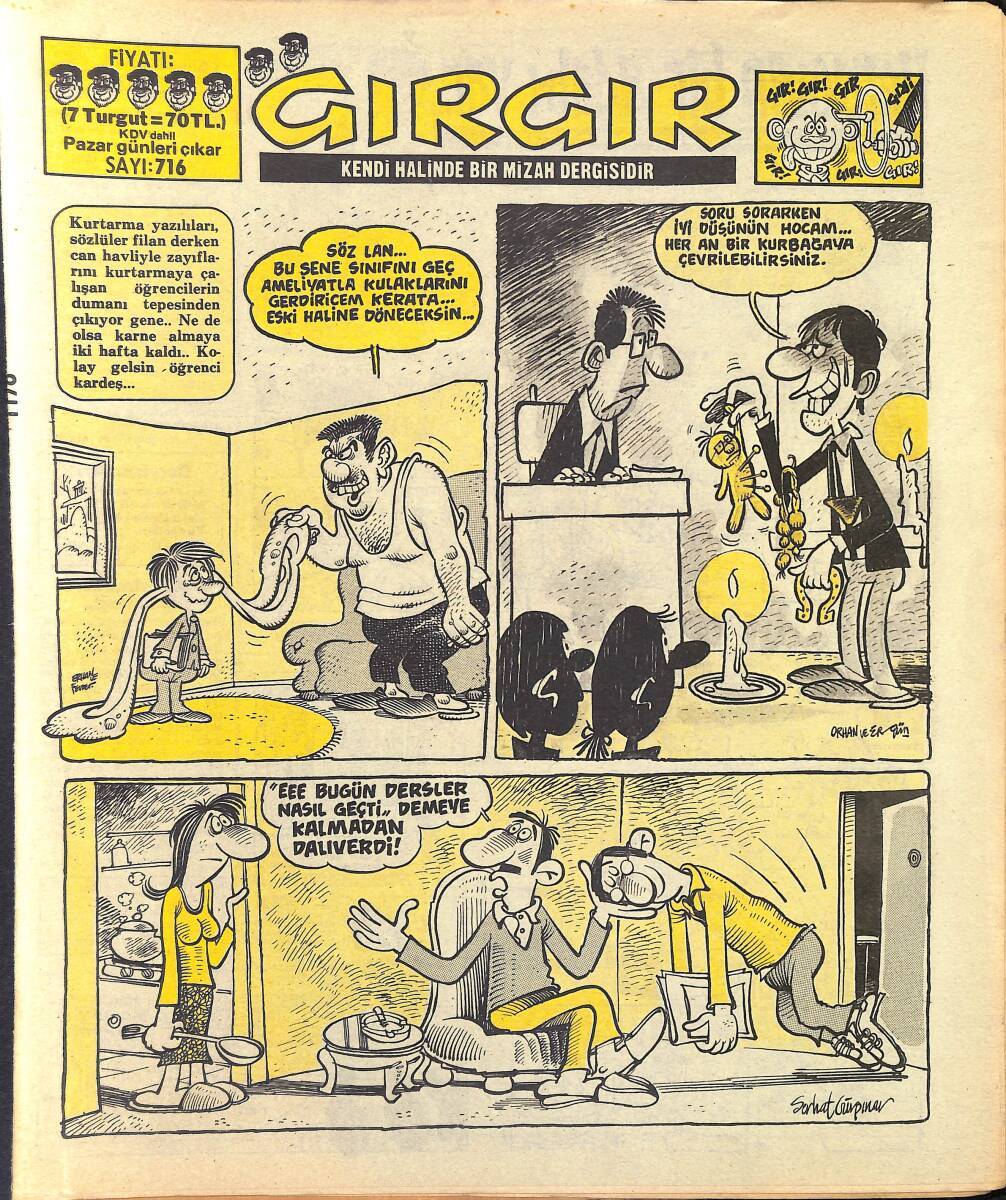 Gırgır Mizah Dergisi 25 Mayıs 1986 Sayı : 716 NDR96893 - 1