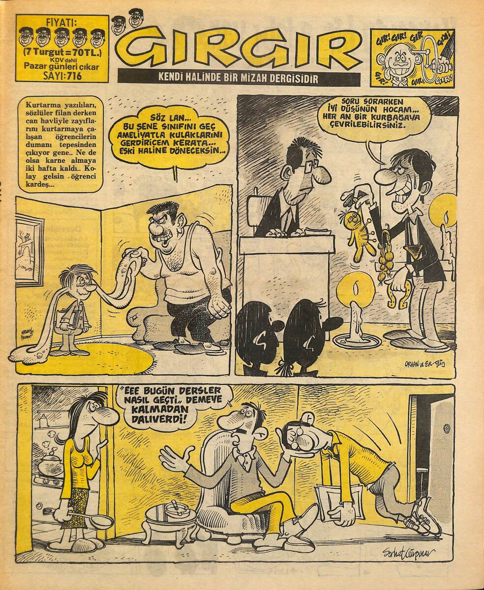 Gırgır Mizah Dergisi 25 Mayıs 1986 Sayı: 716 NDR98022 - 1