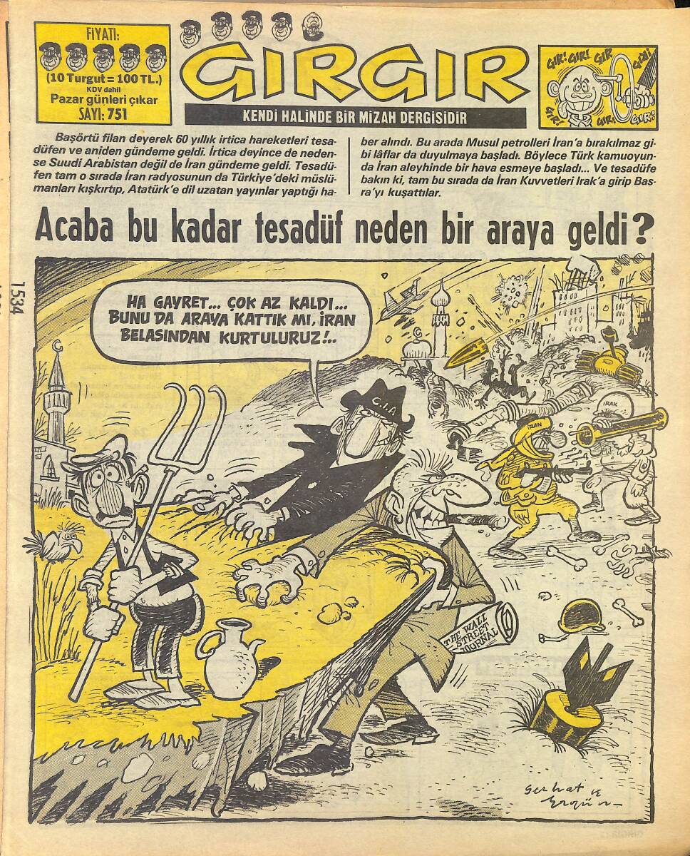Gırgır Mizah Dergisi 25 Ocak 1987 Sayı : 751 NDR96997 - 1