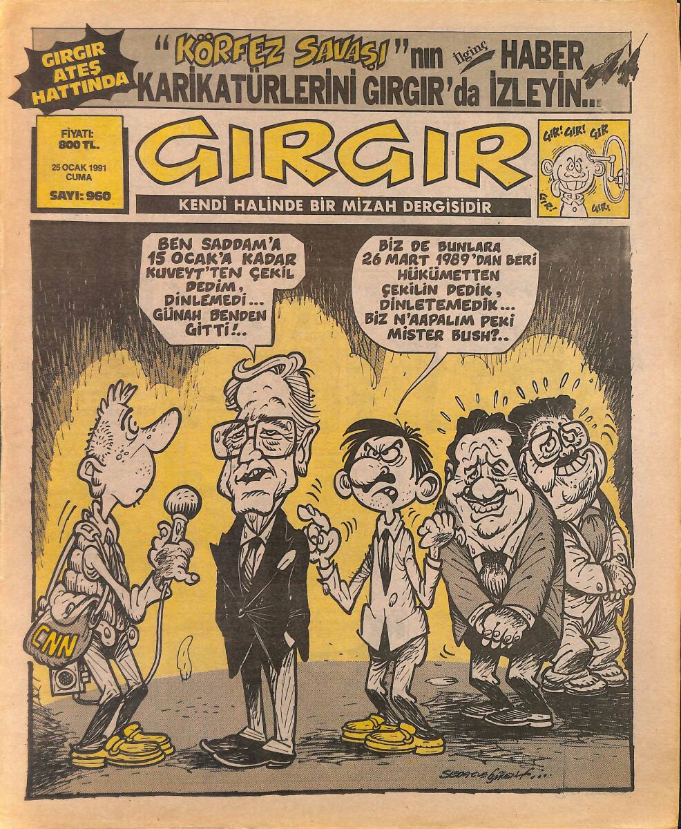 Gırgır Mizah Dergisi 25 Ocak 1991 Sayı: 960 NDR97828 - 1