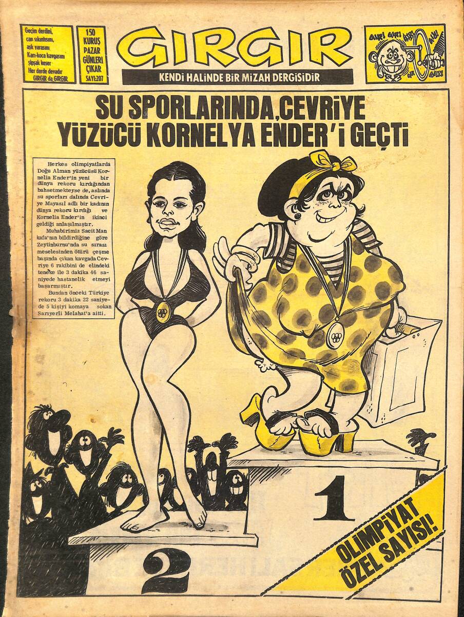 Gırgır Mizah Dergisi 25 Temmuz 1976 Sayı: 207 NDR97949 - 1
