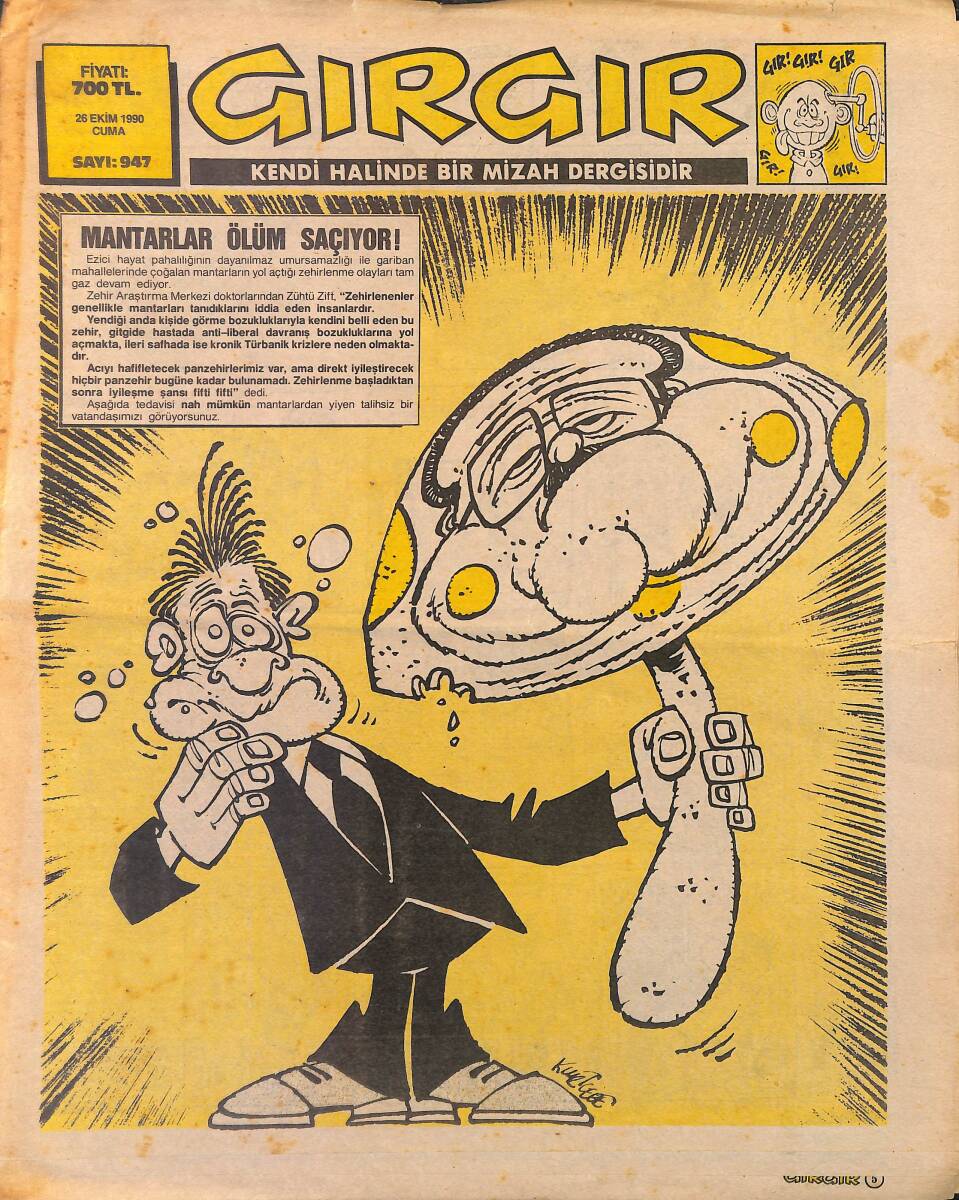 Gırgır Mizah Dergisi 26 Ekim 1990 Sayı: 947 NDR97838 - 1