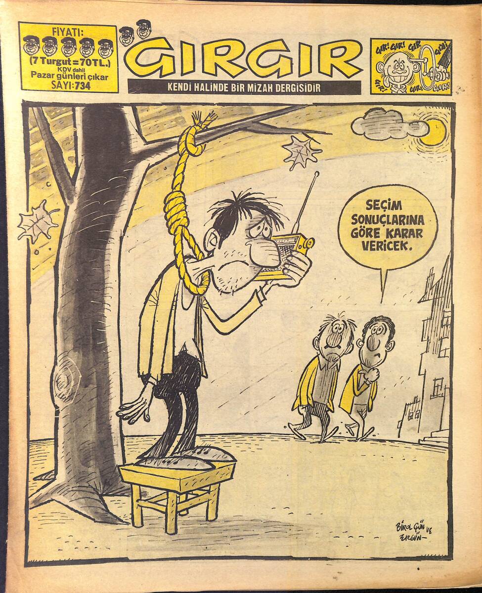 Gırgır Mizah Dergisi 26 Eylül 1986 Sayı : 734 NDR96875 - 1