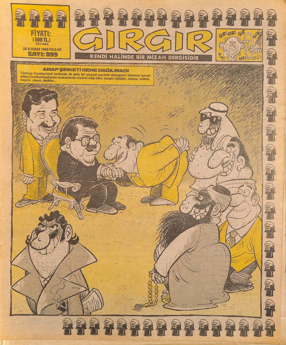 Gırgır Mizah Dergisi 26 Kasım 1989 Sayı : 899 NDR96358 - 1