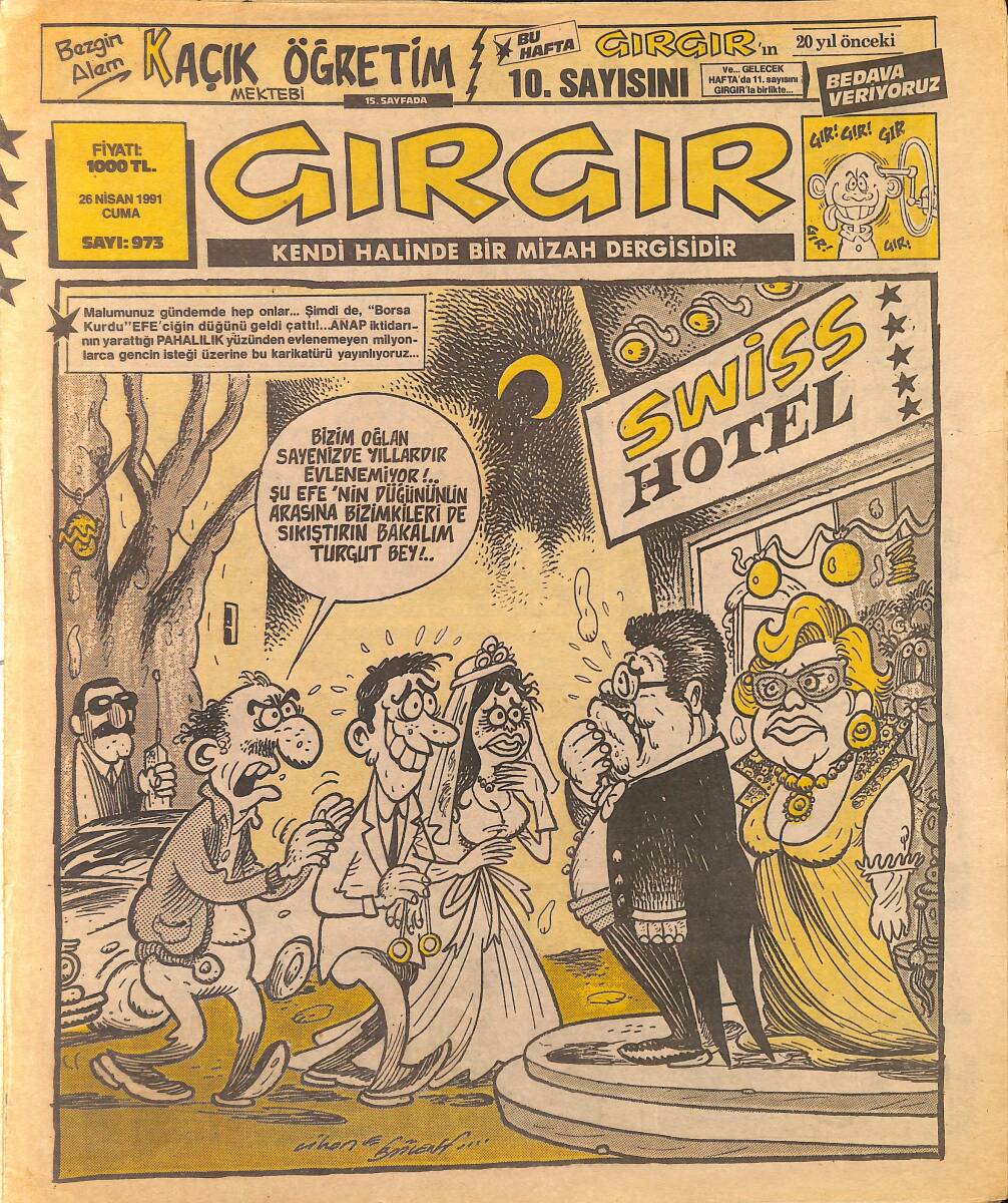 Gırgır Mizah Dergisi 26 Nisan 1991 Sayı: 973 NDR97922 - 1