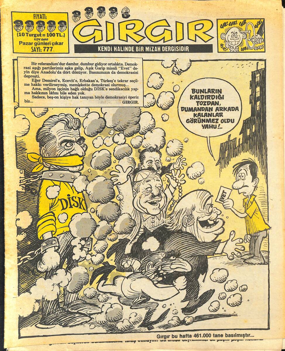 Gırgır Mizah Dergisi 26 Temmuz 1987 Sayı : 777 NDR97029 - 1