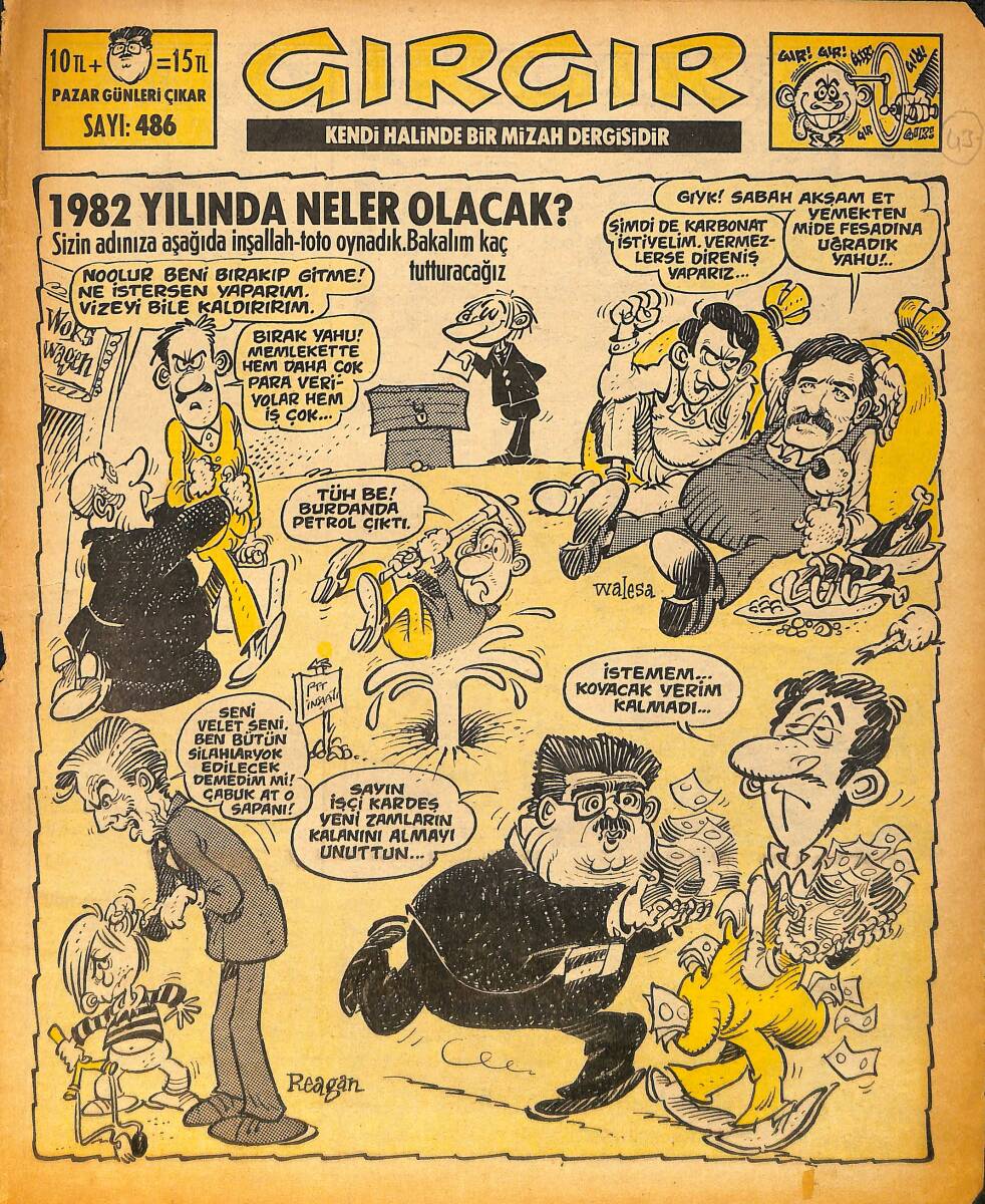 Gırgır Mizah Dergisi 27 Aralık 1981 Sayı : 486 NDR97222 - 1