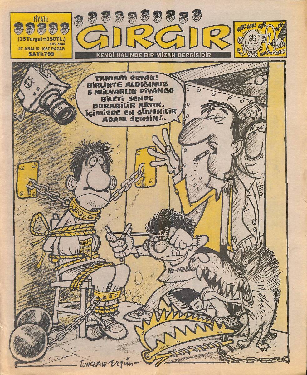 Gırgır Mizah Dergisi 27 Aralık 1987 Sayı : 799 NDR96982 - 1