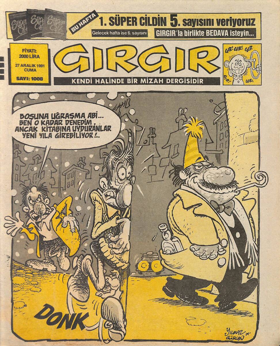 Gırgır Mizah Dergisi 27 Aralık 1991 Sayı: 1008 NDR97890 - 1