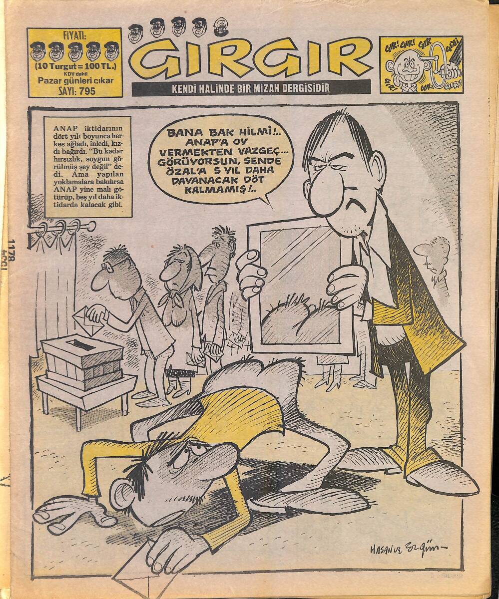 Gırgır Mizah Dergisi 27 Kasım 1987 Sayı : 795 NDR96986 - 1
