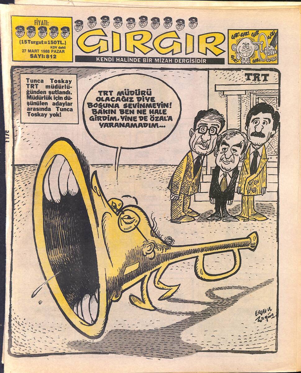 Gırgır Mizah Dergisi 27 Mart 1988 Sayı : 812 NDR96937 - 1