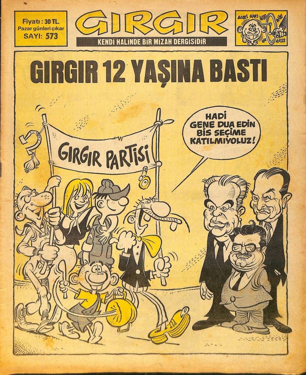Gırgır Mizah Dergisi 28 Ağustos 1983 Sayı : 573 NDR97260 - 1