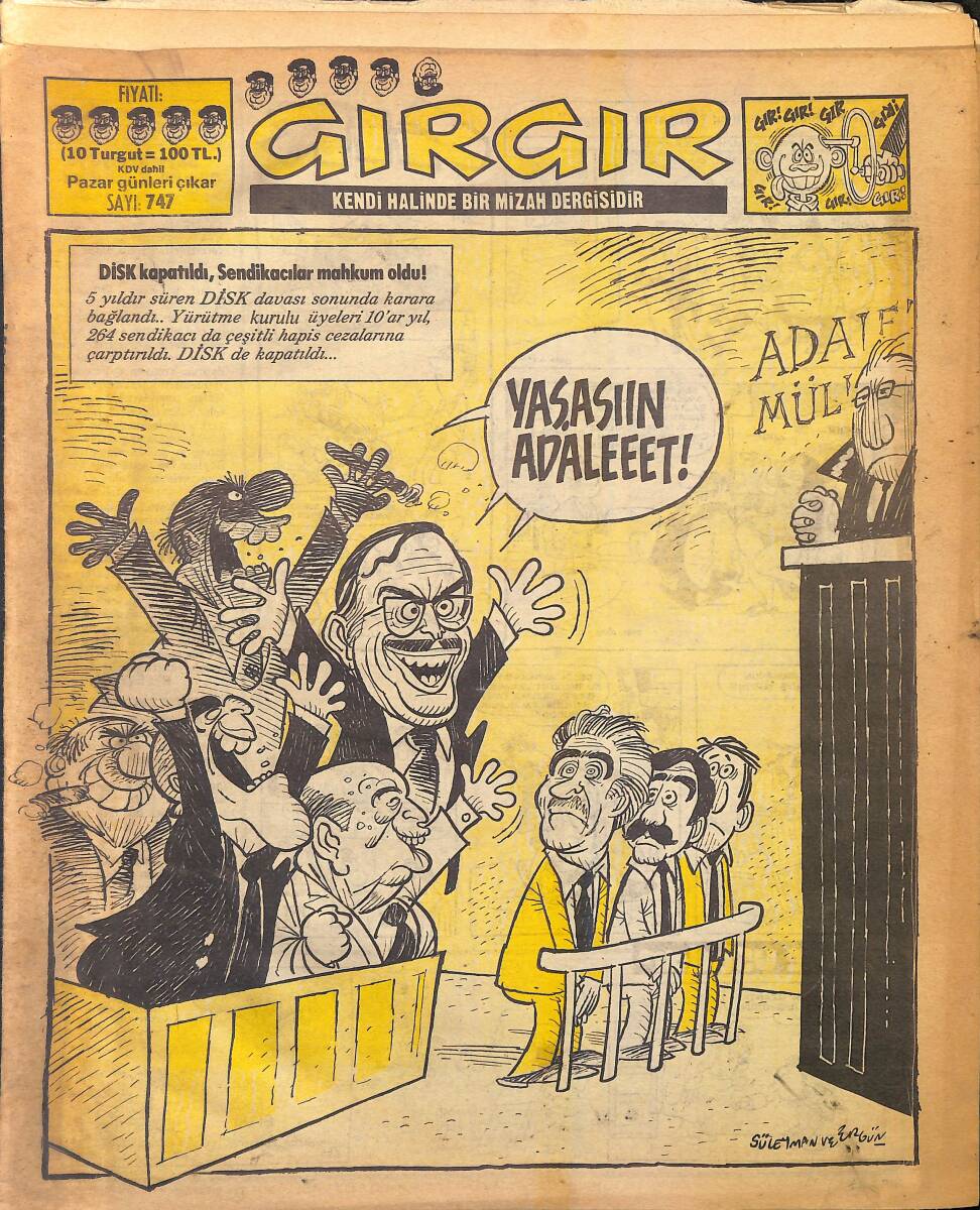 Gırgır Mizah Dergisi 28 Aralık 1986 Sayı : 747 NDR96862 - 1