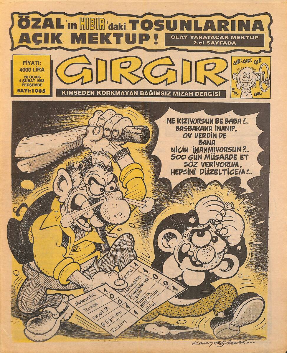 Gırgır Mizah Dergisi 28 Ocak-4 Şubat 1993 Sayı 1065 NDR94886 - 1
