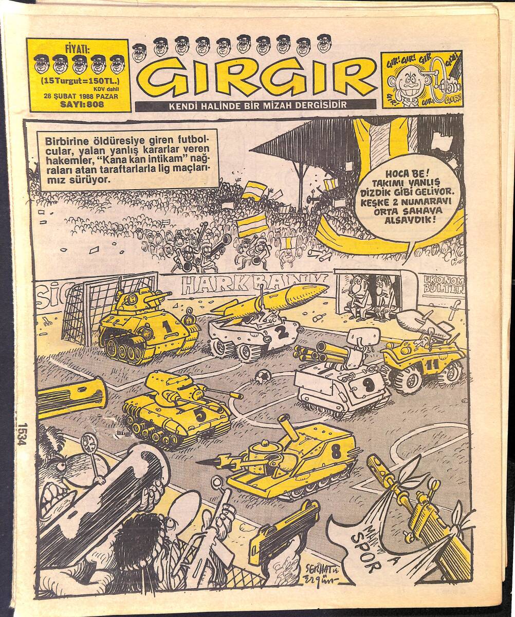 Gırgır Mizah Dergisi 28 Şubat 1988 Sayı : 808 NDR96941 - 1