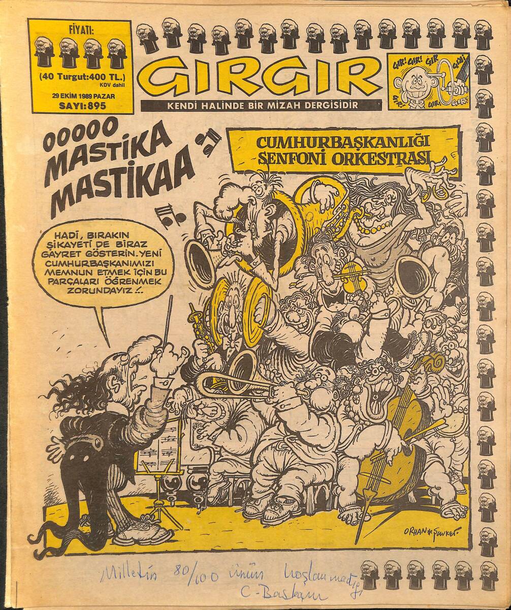 Gırgır Mizah Dergisi 29 Ekim 1989 Sayı : 895 NDR96362 - 1