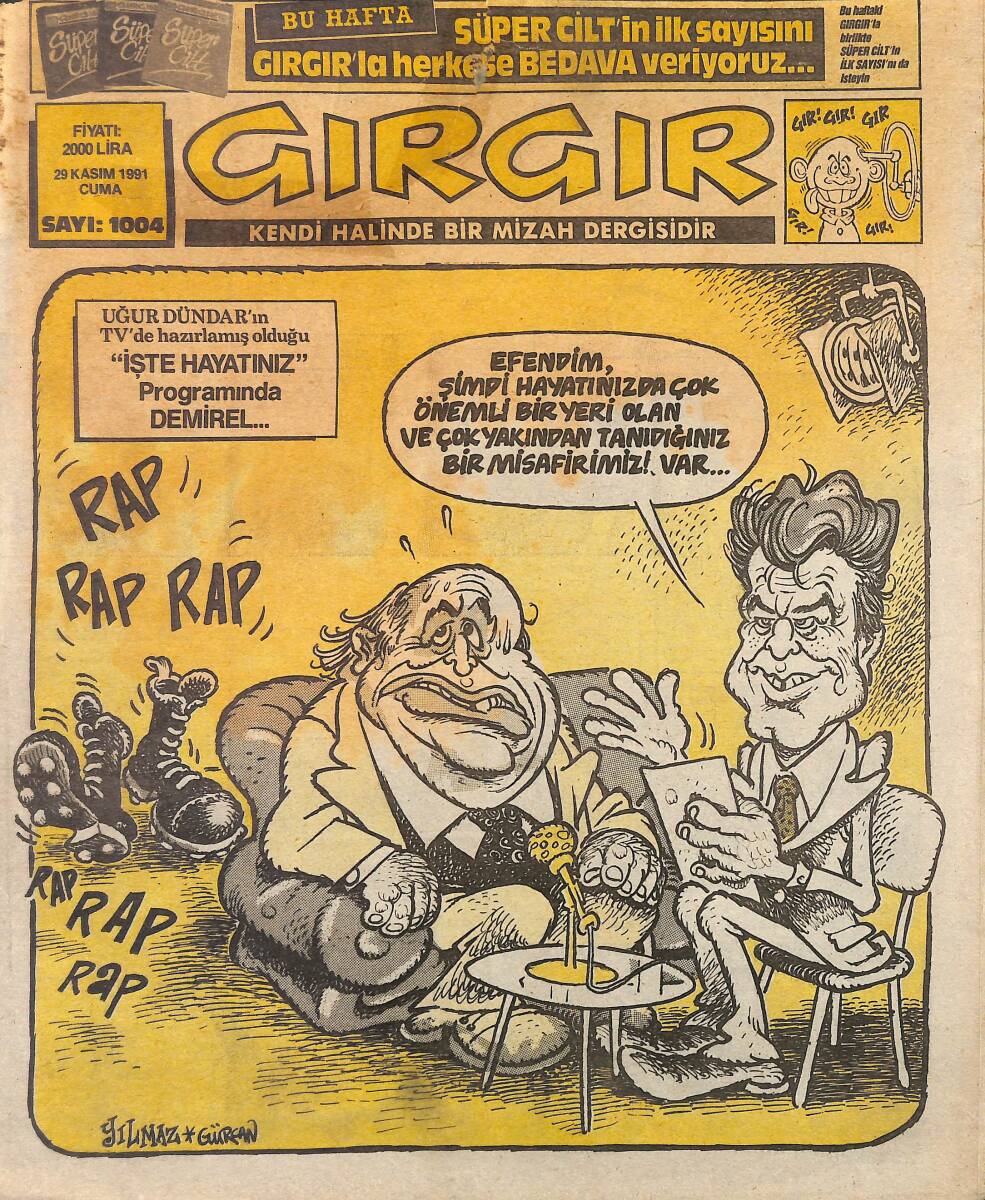 Gırgır Mizah Dergisi 29 Kasım 1991 Sayı: 1004 NDR97894 - 1