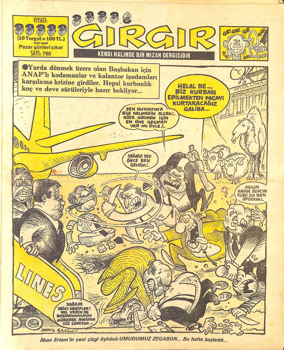 Gırgır Mizah Dergisi 29 Mart 1987 Sayı : 760 NDR97013 - 1