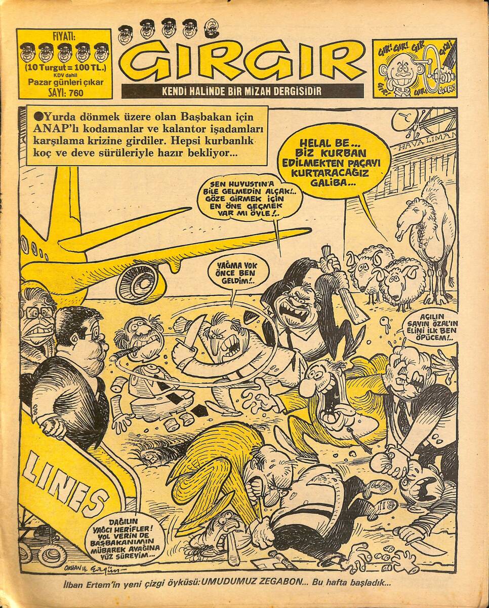 Gırgır Mizah Dergisi 29 Mart 1987 Sayı: 760 NDR98008 - 1