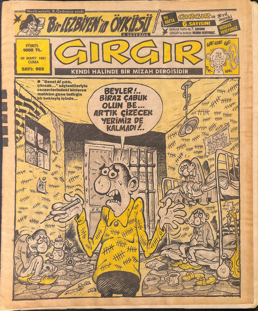 Gırgır Mizah Dergisi 29 Mart 1991 Sayı: 969 NDR97925 - 1