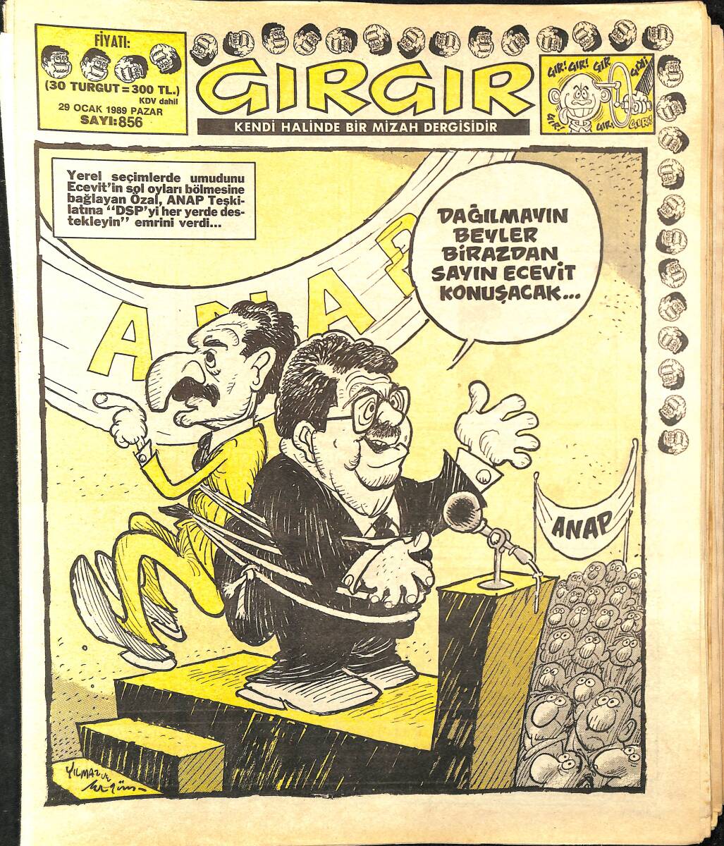 Gırgır Mizah Dergisi 29 Ocak 1989 Sayı : 856 NDR96401 - 1