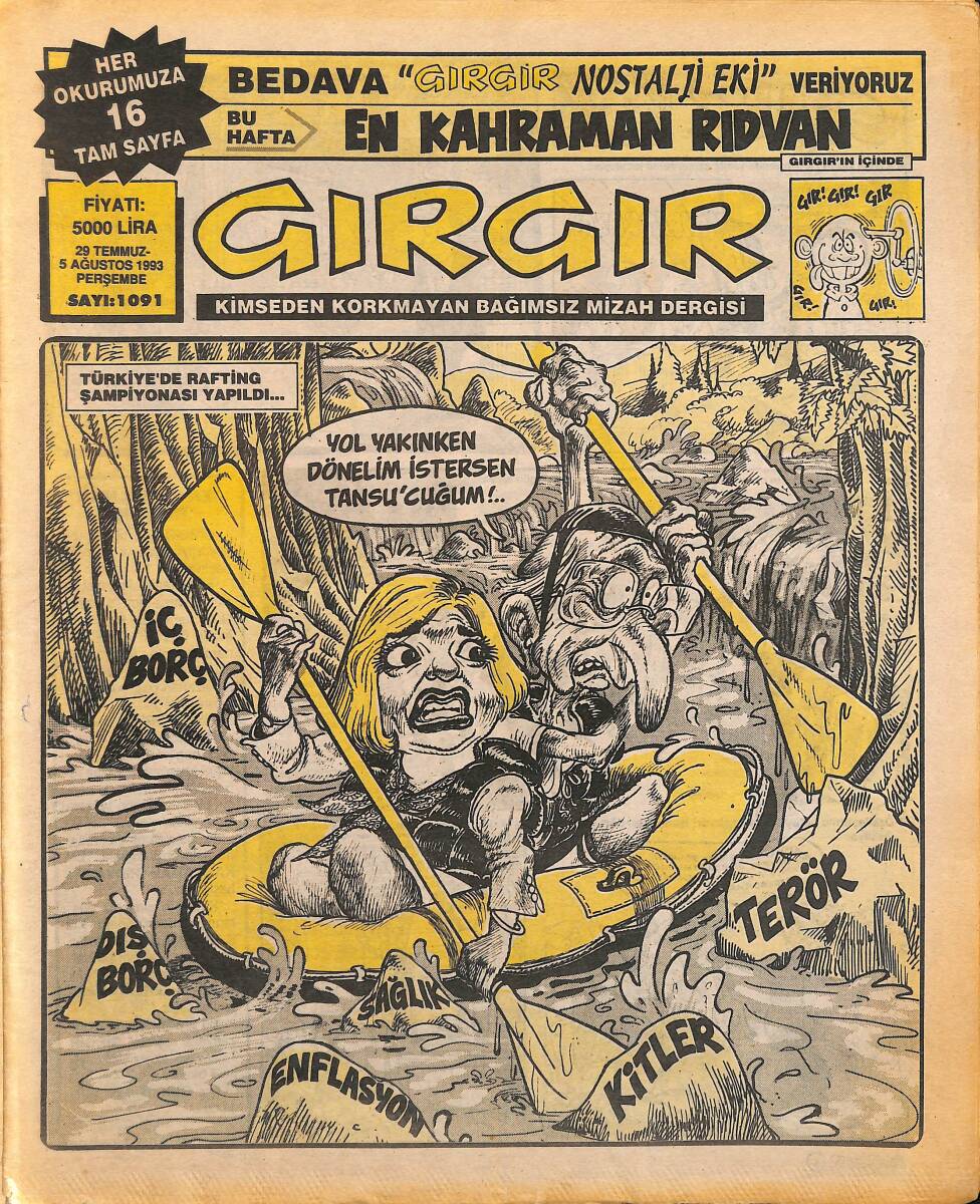 Gırgır Mizah Dergisi 29 Temmuz-5 Ağustos 1993 Sayı 1091 NDR94878 - 1