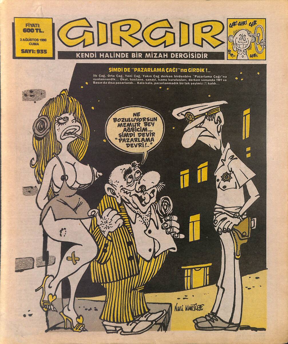 Gırgır Mizah Dergisi 3 Ağustos 1990 Sayı: 935 NDR97847 - 1