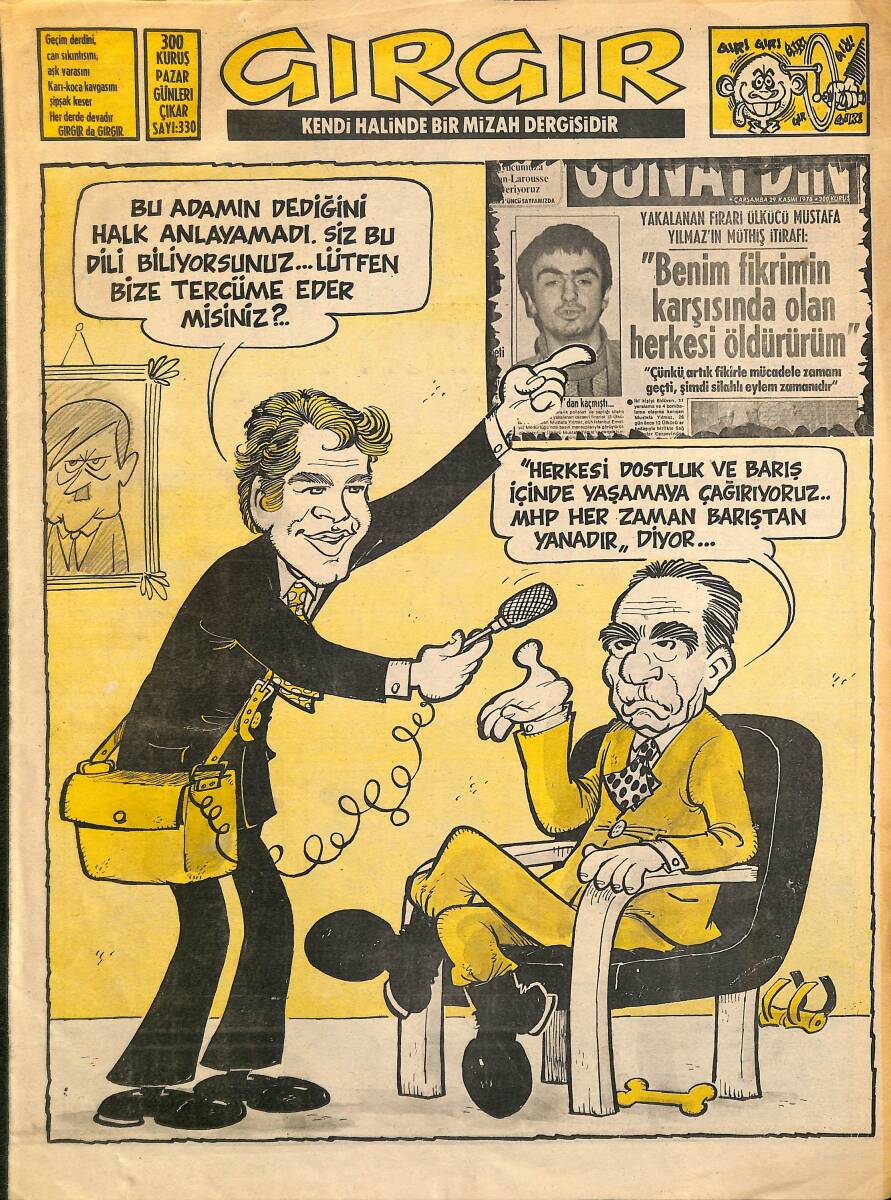 Gırgır Mizah Dergisi 3 Aralık 1978 Sayı : 330 NDR97644 - 1