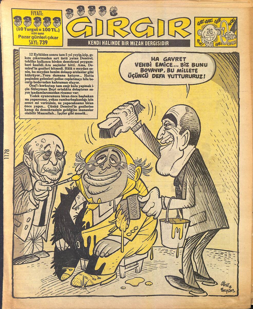 Gırgır Mizah Dergisi 3 Kasım 1986 Sayı : 739 NDR96870 - 1