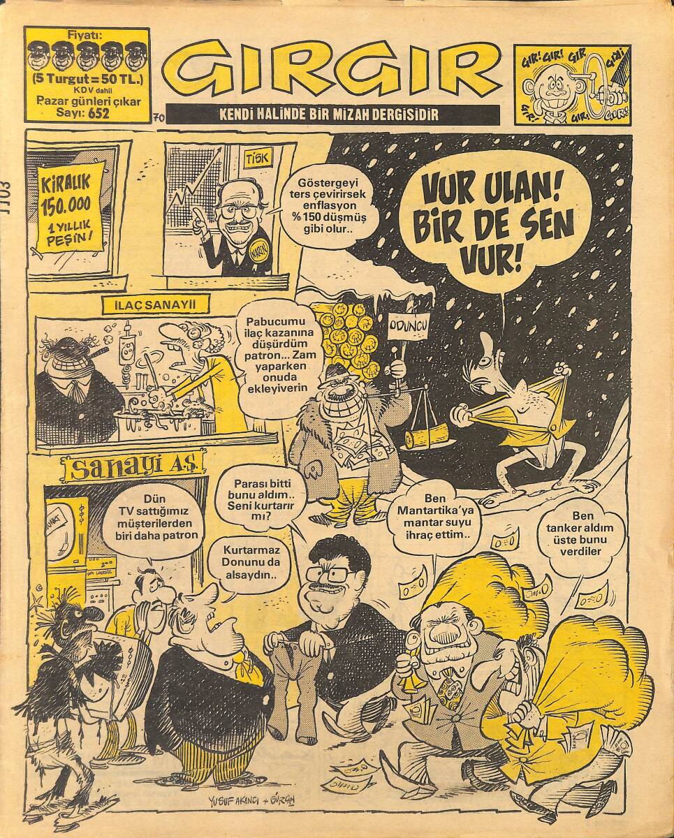 Gırgır Mizah Dergisi 3 Mart 1985 Sayı : 652 NDR97733 - 1