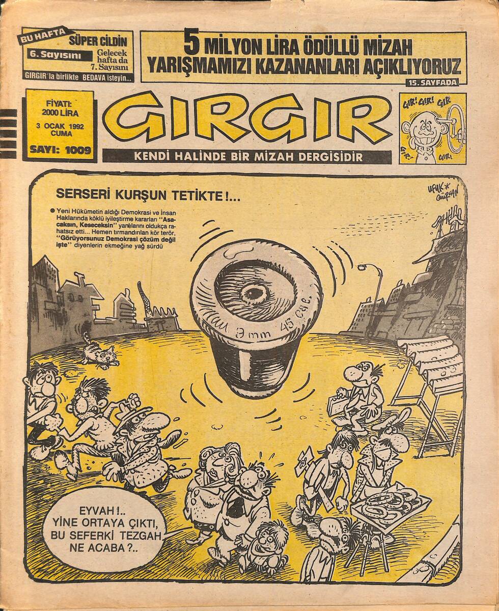 Gırgır Mizah Dergisi 3 Ocak 1992 Sayı : 1009 NDR96573 - 1