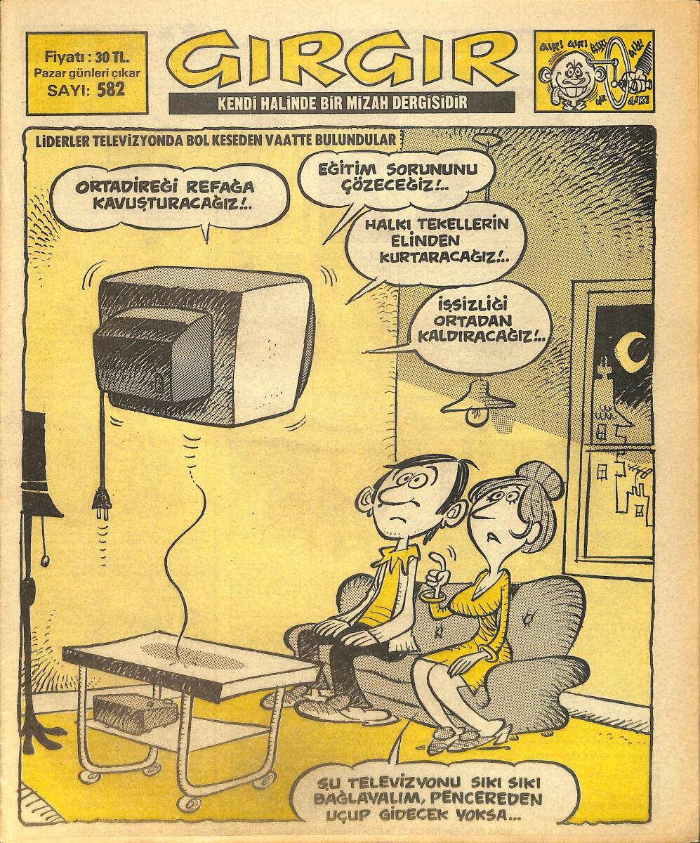 Gırgır Mizah Dergisi 30 Ekim 1983 Sayı : 582 NDR97251 - 1
