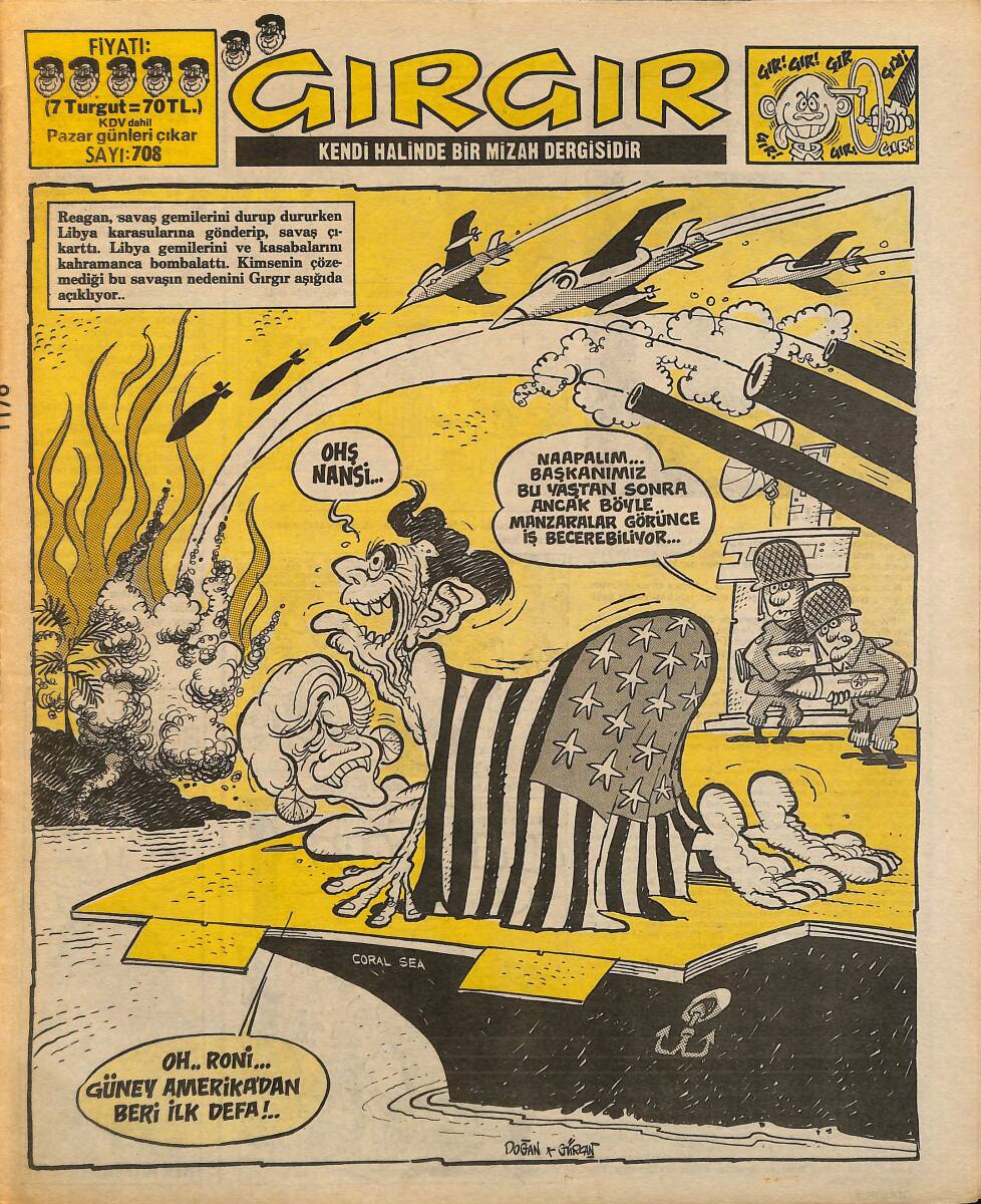 Gırgır Mizah Dergisi 30 Mart 1986 Sayı: 708 NDR98015 - 1