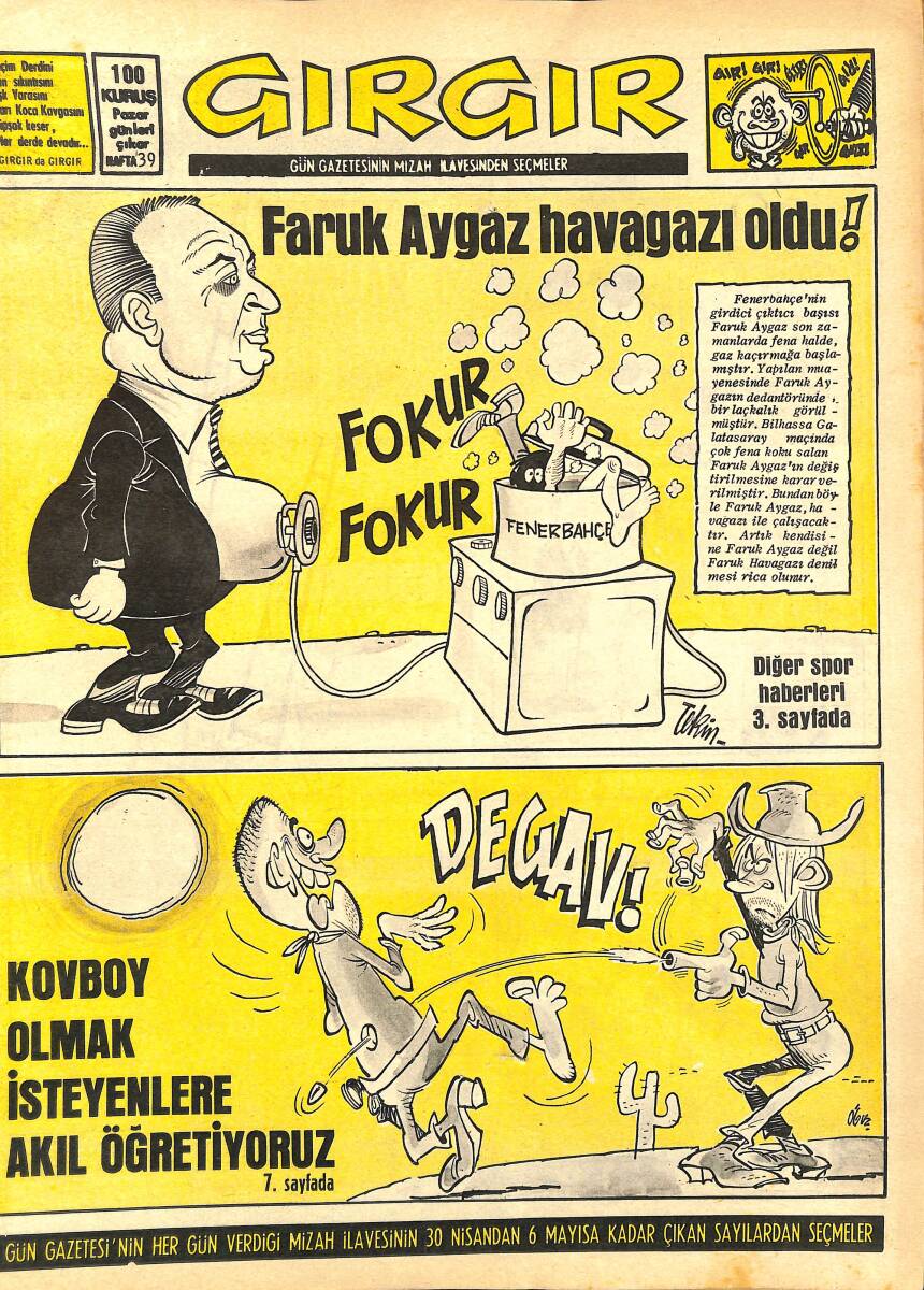 Gırgır Mizah Dergisi 30 Nisan 1973 Sayı : 39 NDR96816 - 1
