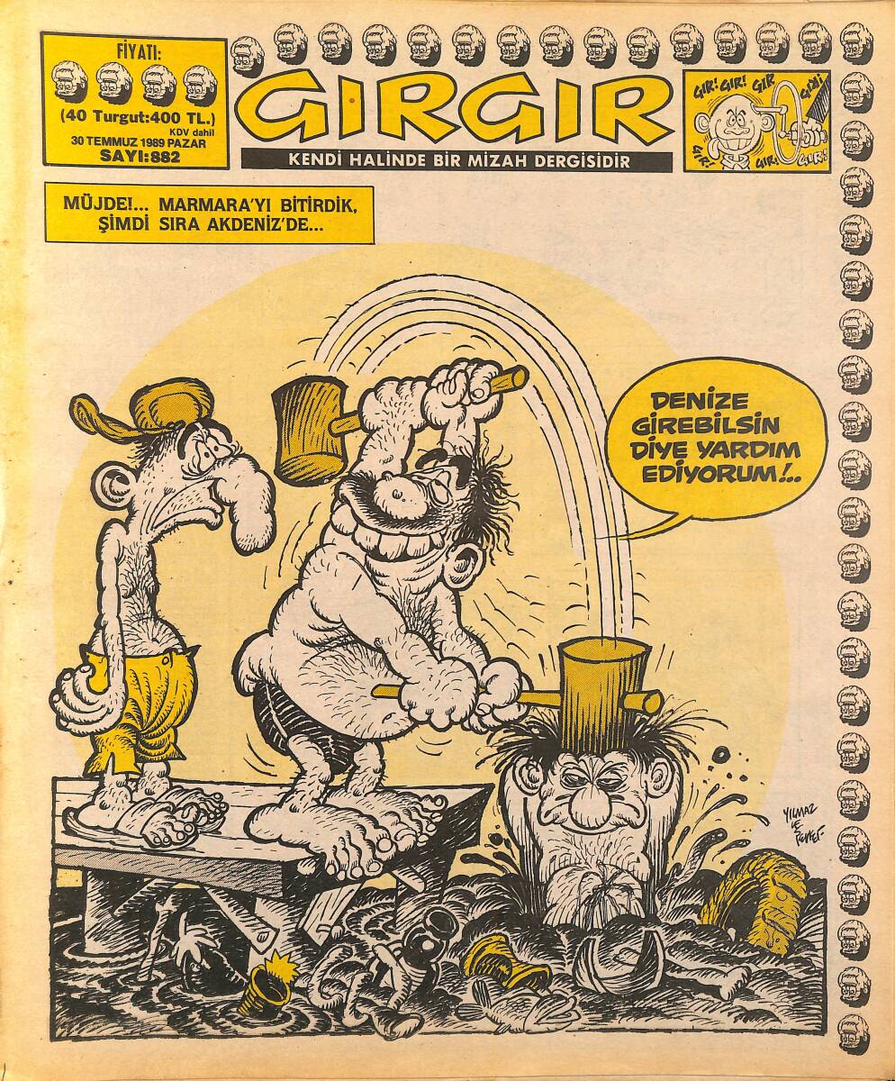 Gırgır Mizah Dergisi 30 Temmuz 1989 Sayı : 882 NDR96375 - 1
