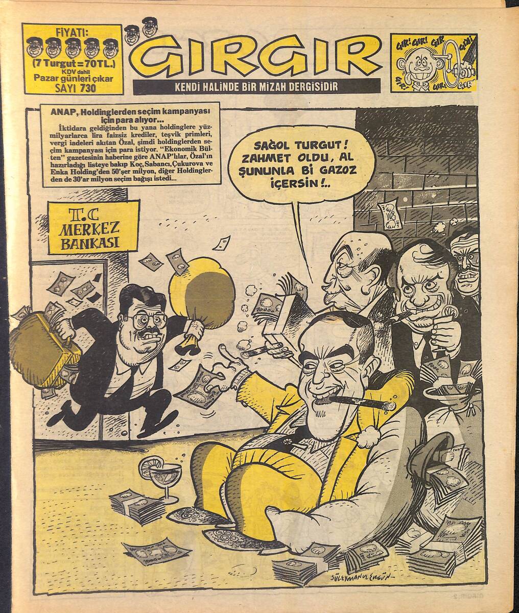 Gırgır Mizah Dergisi 31 Ağustos 1986 Sayı : 730 NDR96879 - 1