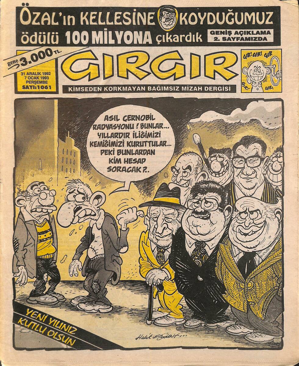 Gırgır Mizah Dergisi 31 Aralık-7 Ocak 1993 Sayı 1061 NDR94888 - 1