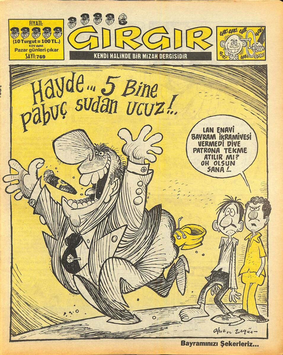 Gırgır Mizah Dergisi 31 Mayıs 1987 Sayı : 769 NDR97004 - 1